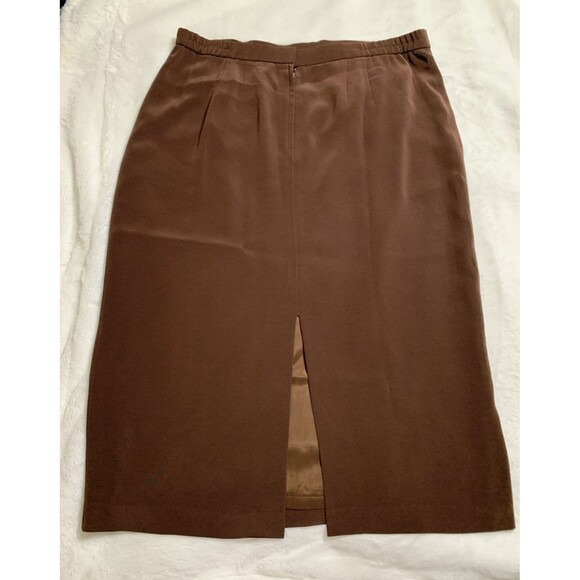 Vtg Louise Ricci Womens Suit Chocolate Brown Size 18 Beaded Embellished Lined - Picture 4 of 16